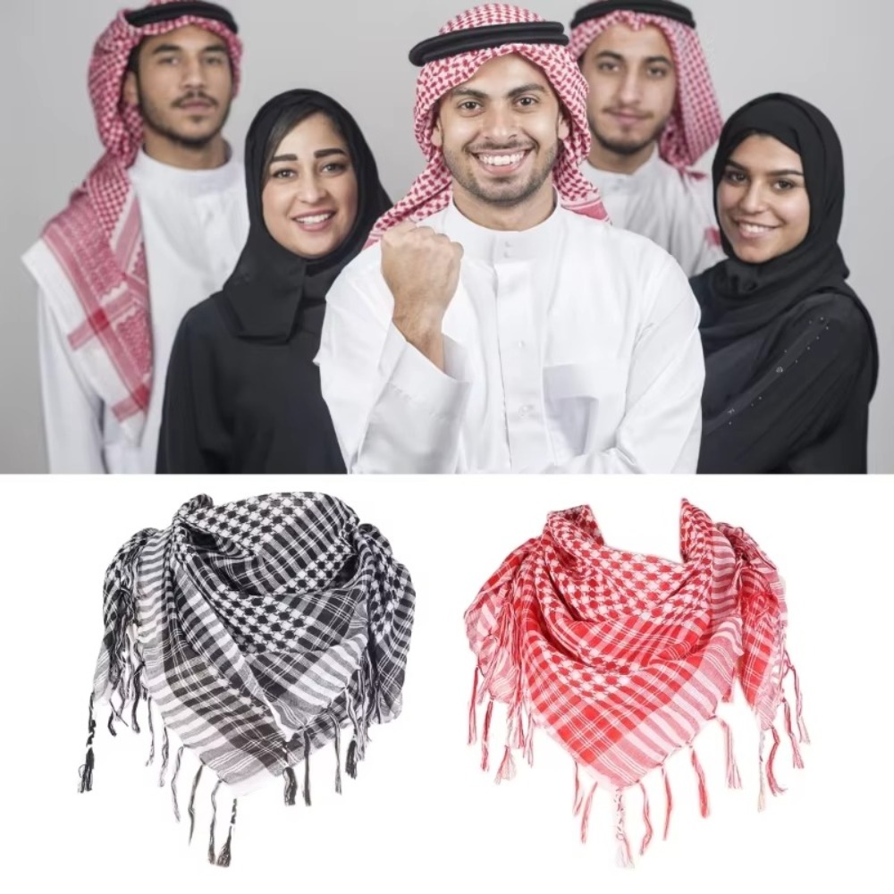 Men'S Fashion Head Scarf - Arap Eşarbı Büyük Boy Püsküllü Şemag