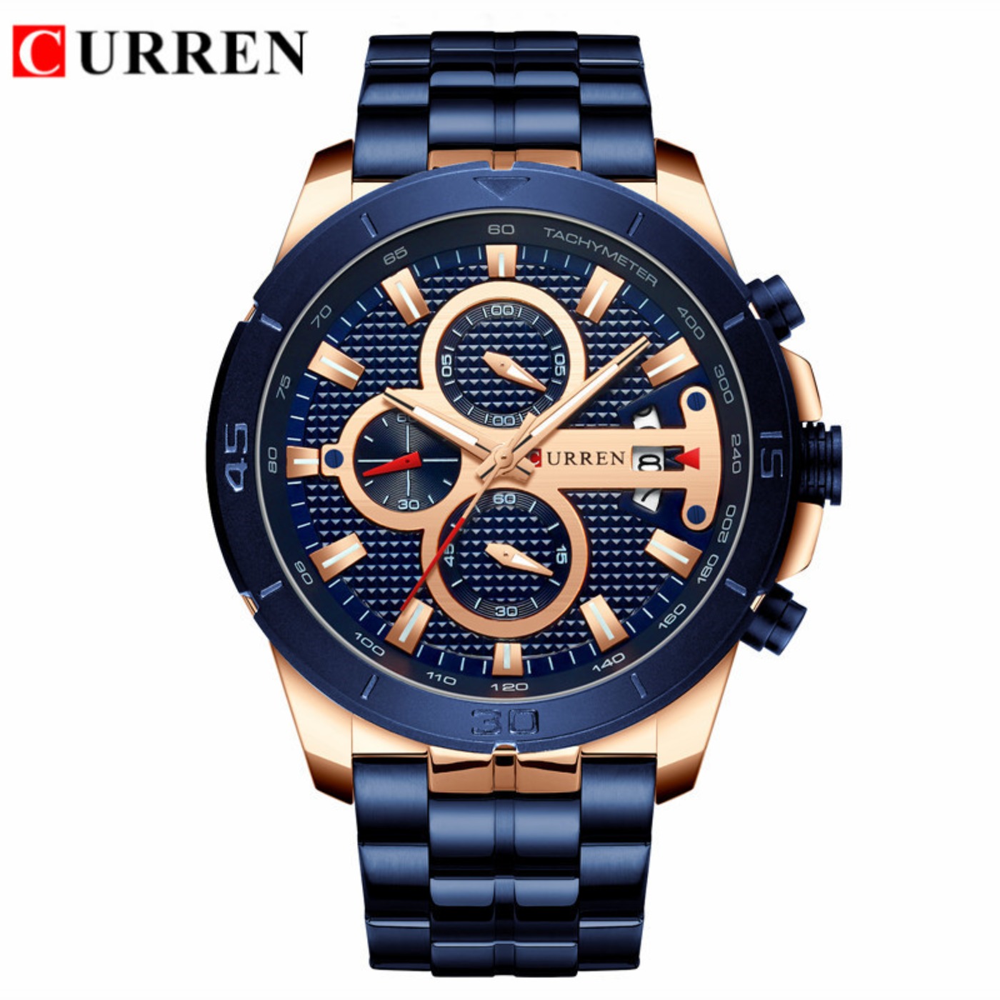 Men'S Fashion Luxury Brands - CURREN İzle Erkekler Su Geçirmez Kronograf
