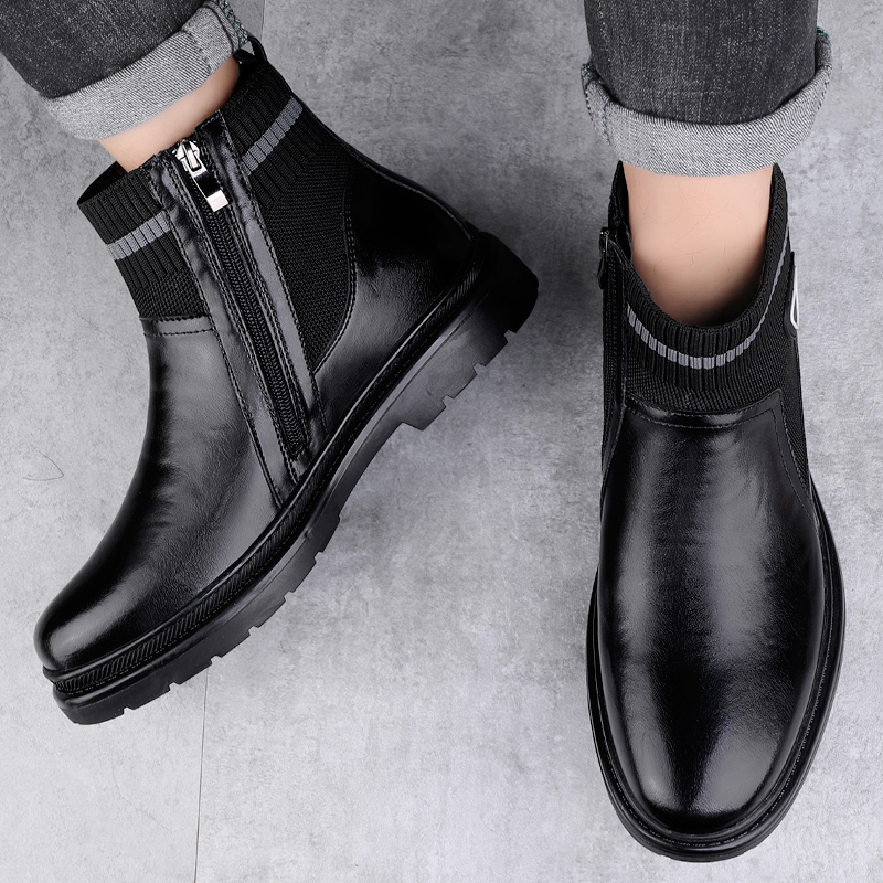 Men'S Fashion Luxury Brands - Kış Kadife Sıcak Yüksek Top Açık