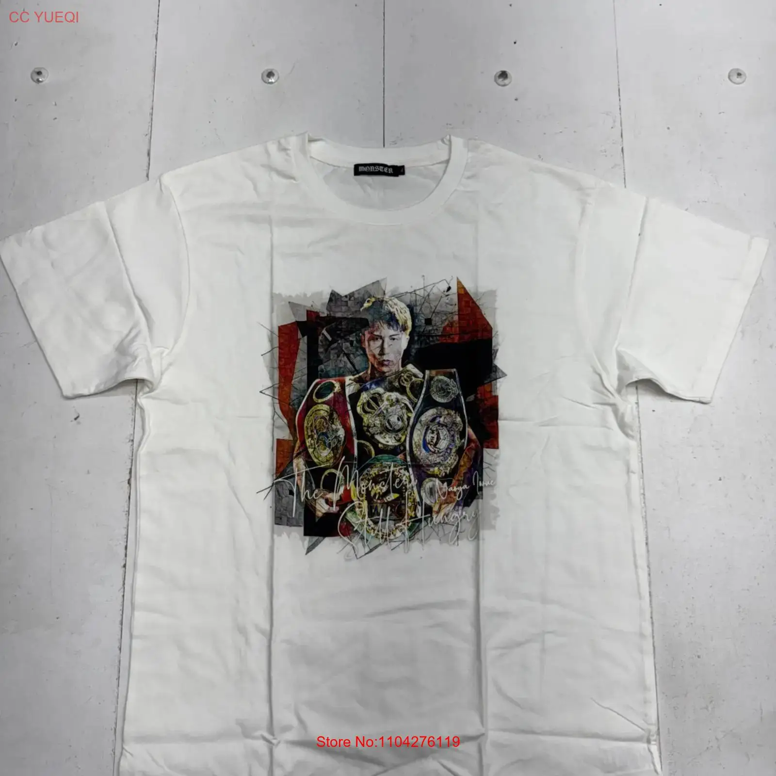 Xl Men'S Fashion - Monster Naoya Inoue Beyaz Baskı T