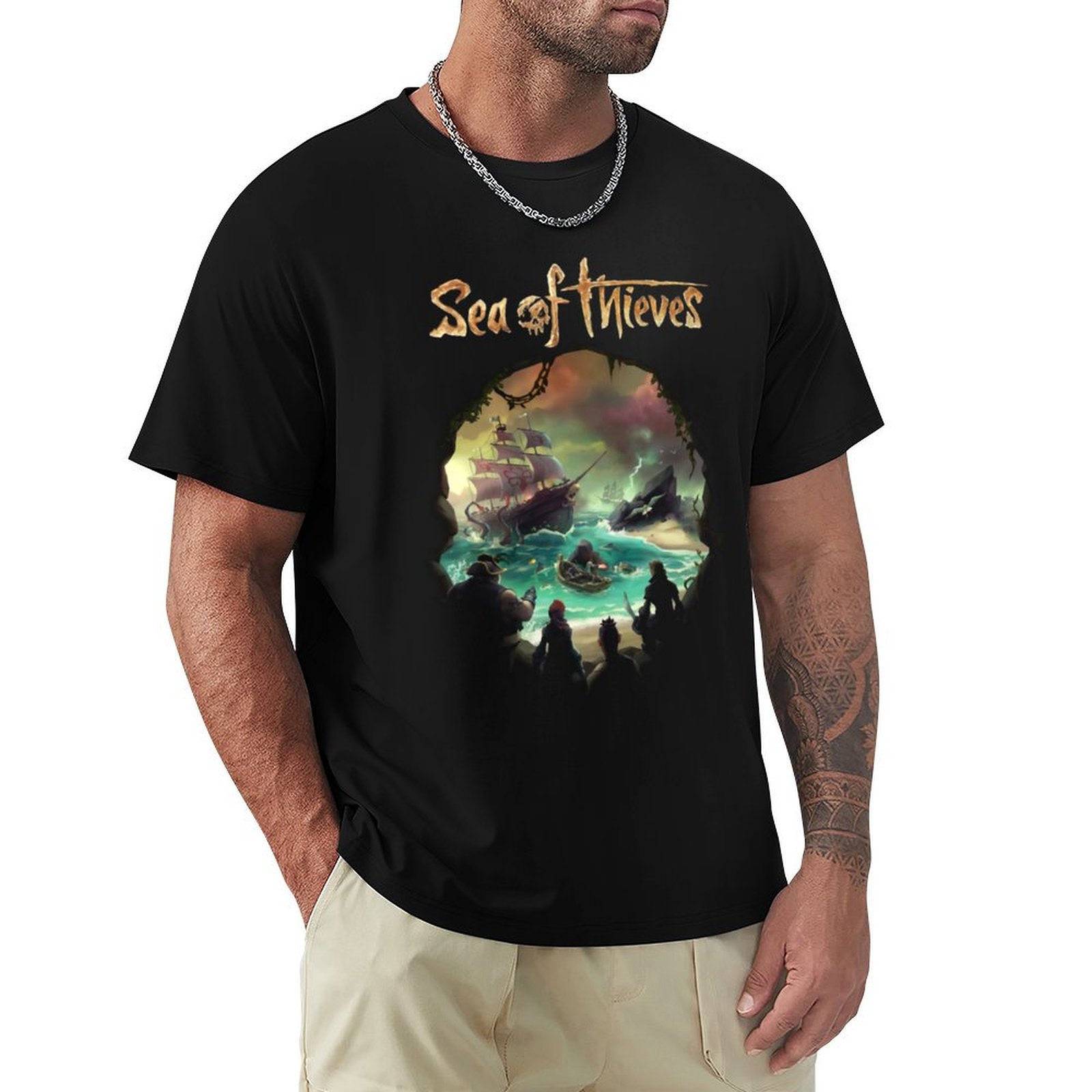 Men'S Fashion Online - Hırsızlar Online Oyunu Tişörtü Moda Desenli