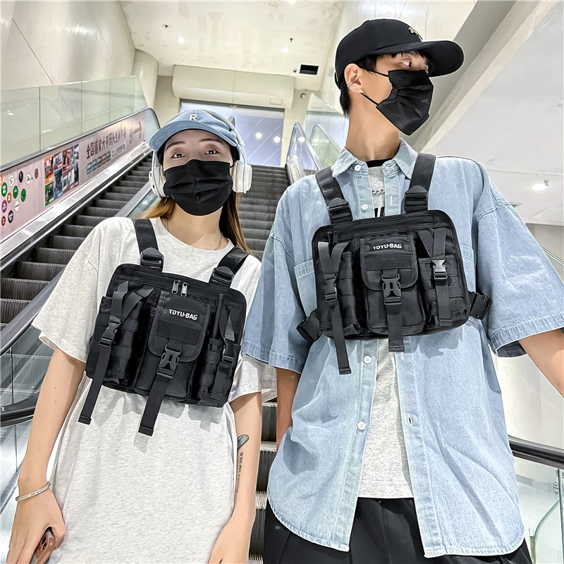 Tactical Vest Men - Hip-hop Sokak Giyim Tarzı Bayan Göğüs