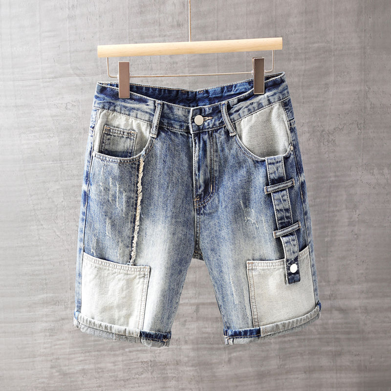 Xl Men'S Fashion - Erkek Kısa Kot Cepli Pantolon Yıkama