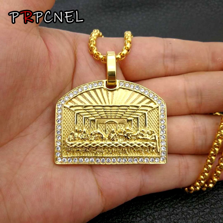 Fashion Men Vogue - Hip Hop Son Yemek Kolyesi, Zirkon