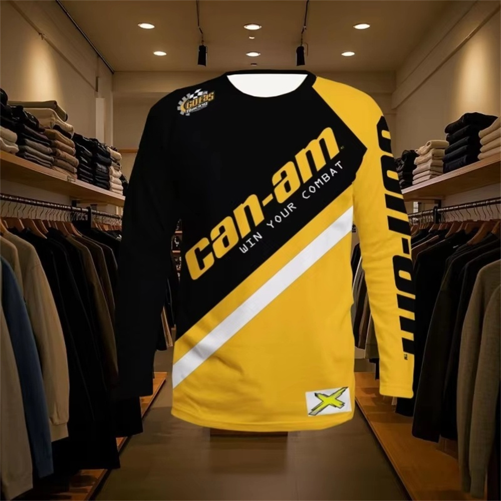Men'S Fashion Trends 2025 - Motosiklet Yarışı Uzun Kollu Yuvarlak Yaka