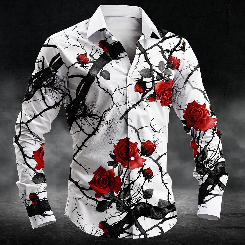 Men'S Fashion Usa - Moda erik çiçeği desen 3d Baskı