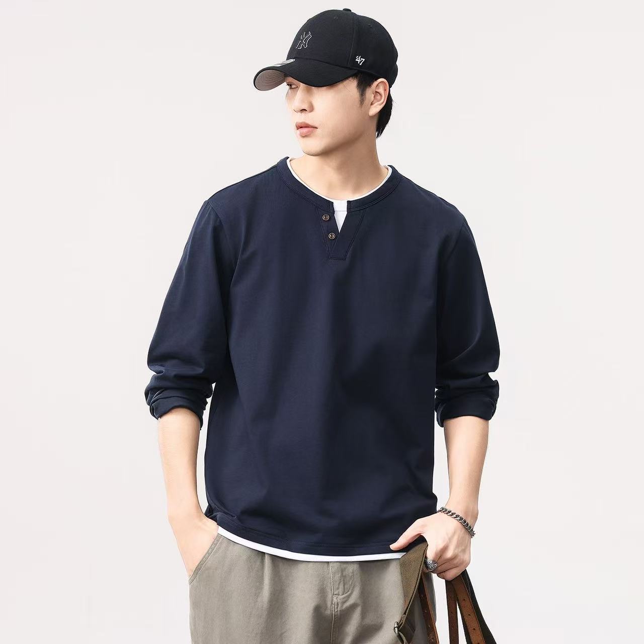 Men'S Fashion Usa - Yeni İlkbahar ve sonbahar erkek uzun