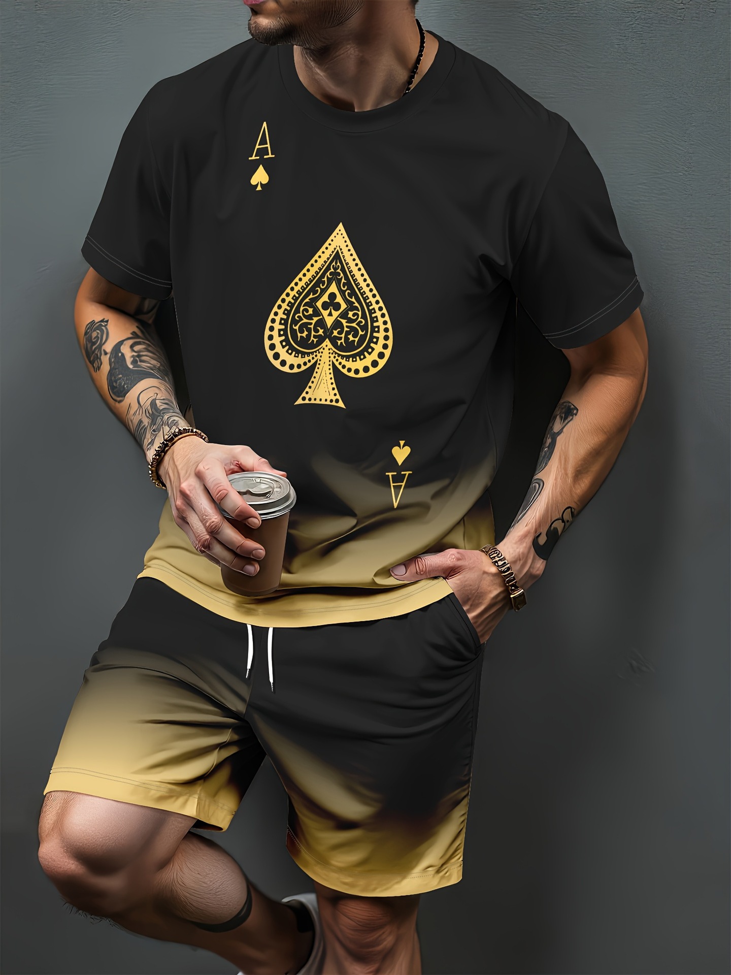 Degrade Mektup Desen 3D Baskı  - Men'S Fashion Trends 2025 incelemesi ve fiyatı