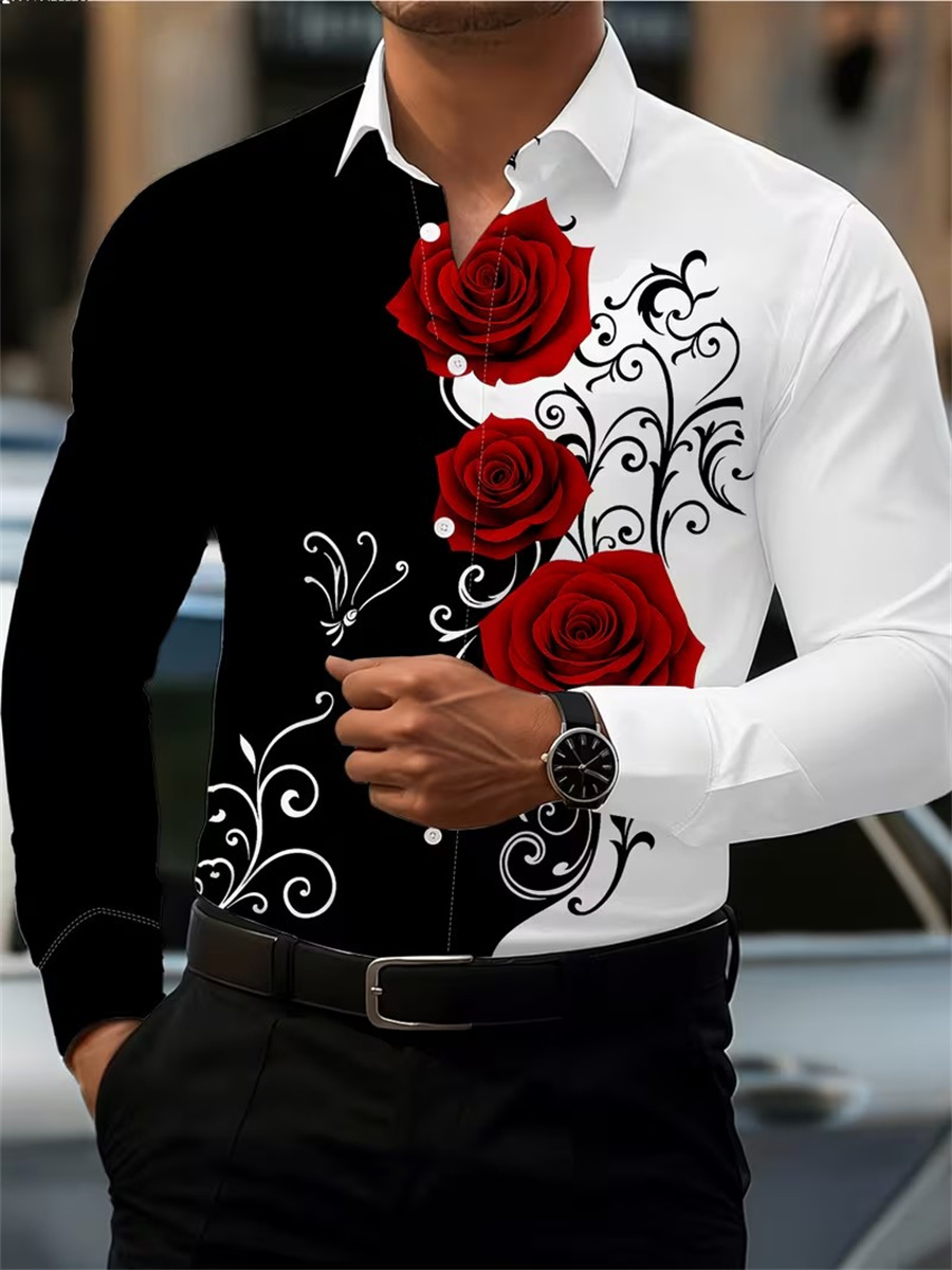 Erkek Kırmızı Gül Baskılı Uzun - Men'S Fashion Usa incelemesi ve fiyatı