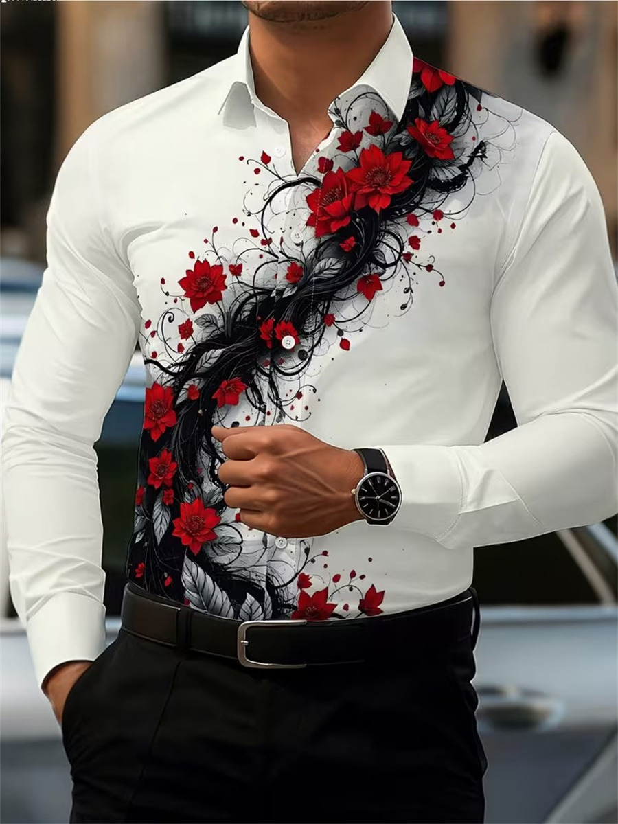 Erkek Kırmızı Gül Baskılı Uzun - Men'S Fashion Usa incelemesi ve fiyatı