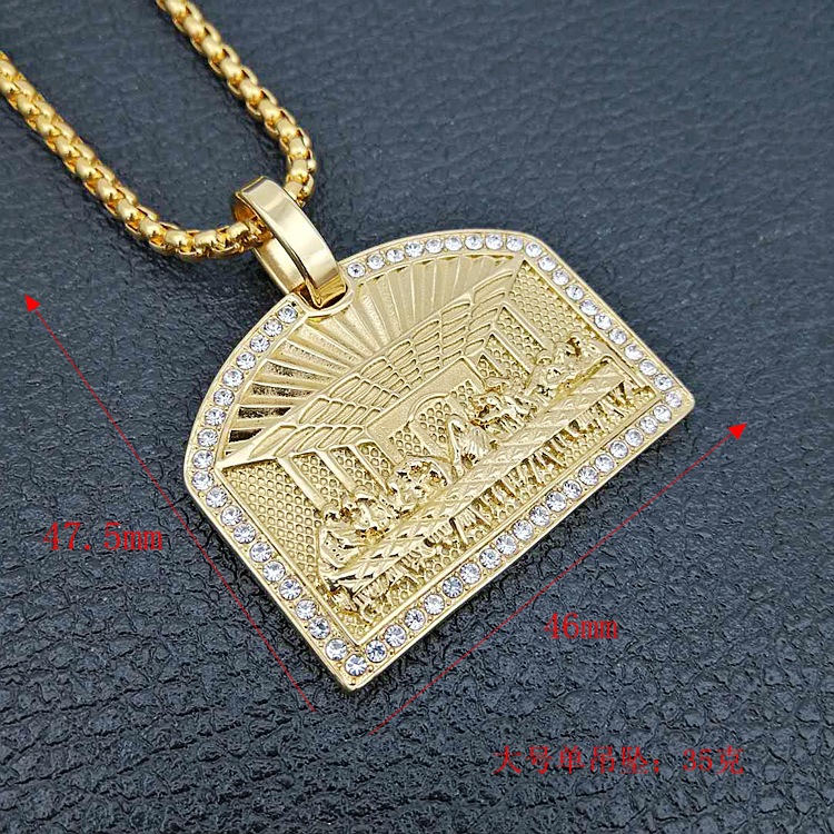 Hip Hop Son Yemek Kolyesi, Zir - Fashion Men Vogue incelemesi ve fiyatı