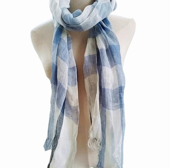 100% Keten Ekose Kontrast Püsk - Men'S Fashion Head Scarf incelemesi ve fiyatı